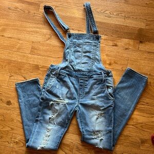 Black Orchid Distressed Overalls